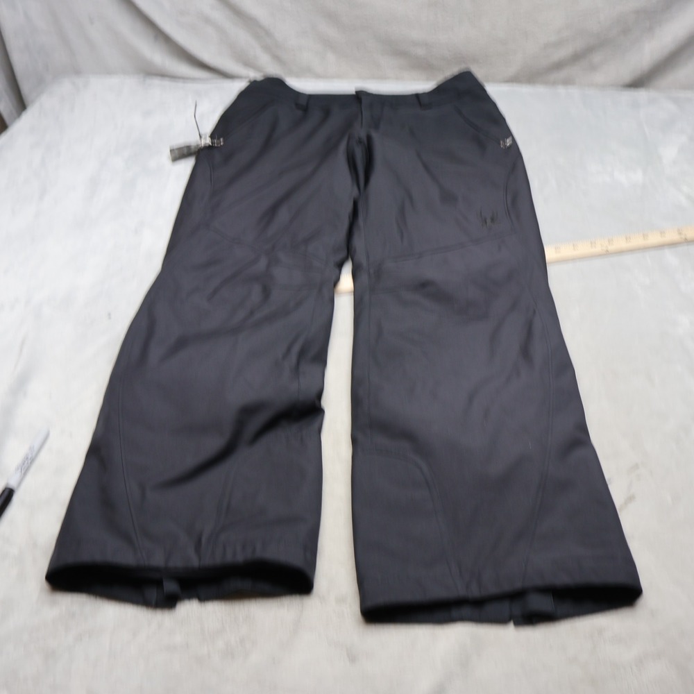 Spyder Snow Pants Womens 12‎ Black Insulated Ski Winter Performance 34x34 READ